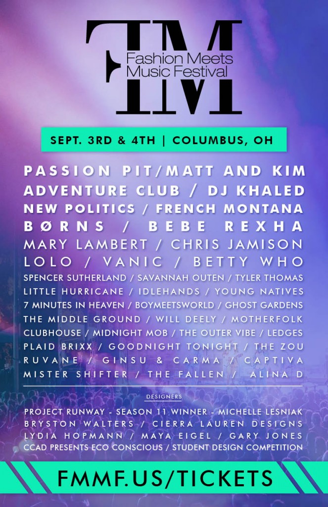 Image result for Fashion Meets Music Festival Sep 3-4, 2016 | Columbus, OH