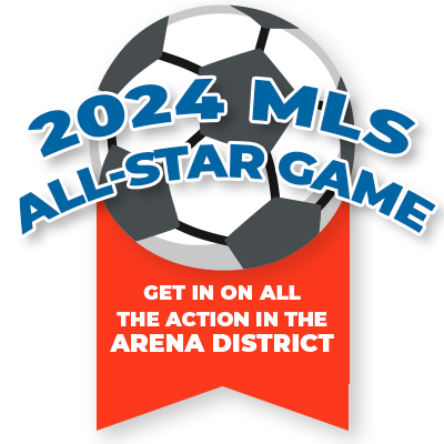 MLS All-Stars Arena District 2024 Major League Soccer ball icon banner